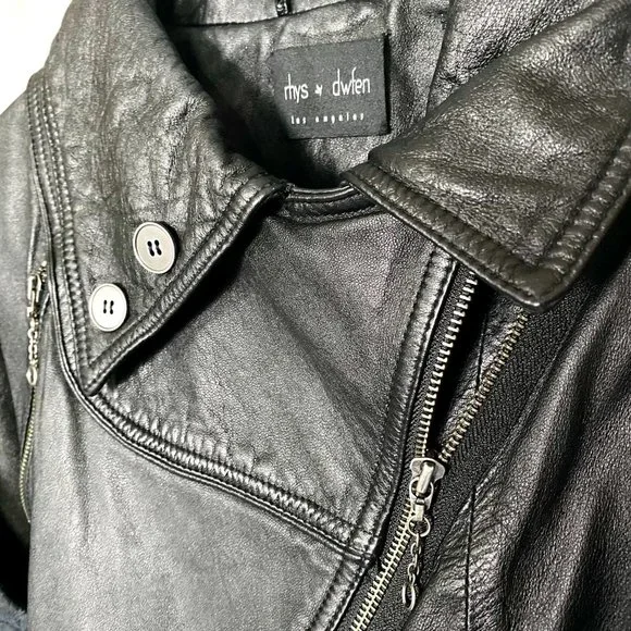 Rhys Dwfen Leather Jacket (M) LIKE NEW w/ original tags - Picture 5 of 6